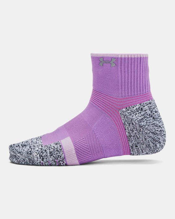 女士UA ArmourDry™ Pro短筒襪2對裝 in Purple image number 3